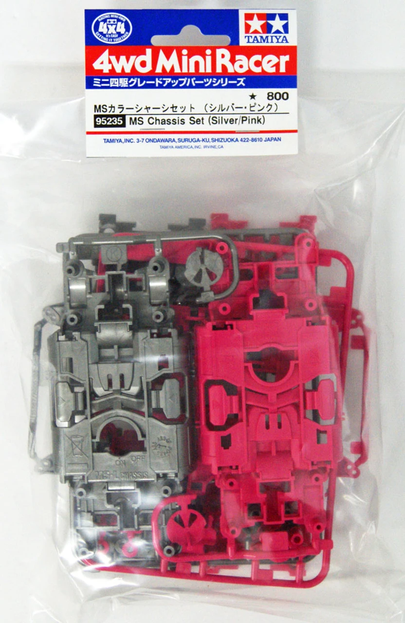 Tamiya 95235 Mini 4WD MS Chassis Parts Silver/Pink
