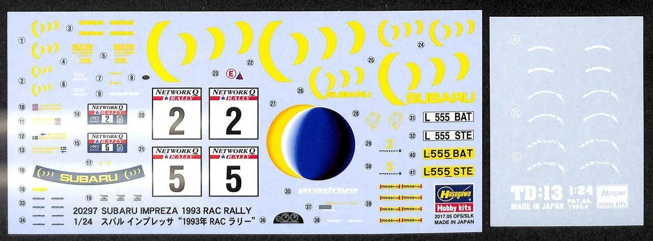 Hasegawa 20297 Subaru Impreza WRX 1993 RAC Rally 1/24 Scale Kit - Image 8