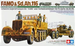 Tamiya 35246 German 18 Ton Heavy Half-Track FAMO & Tank Transport 1/35 Scale Kit