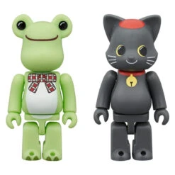 Medicom Bearbrick BE@RBRICK Pickles The Frog & Nyabrick NY@BRICK Black Cat Pierre 100% 2pc. Set