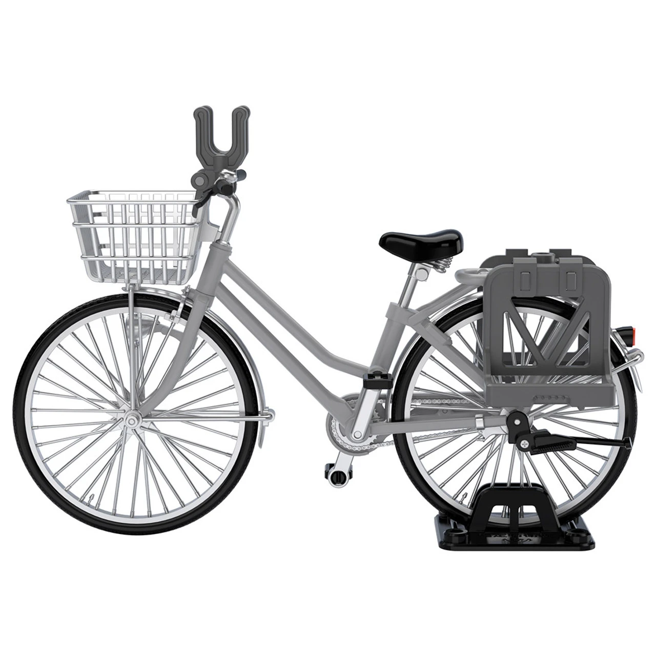 Tomytec LM006 Little Armory School Bike For Designated Defense Schools (Silver) Painted Finished Product 1/12 Scale Kit - Image 2