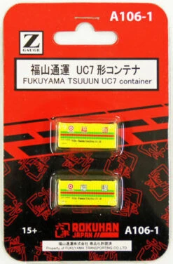 Rokuhan A106-1 UC7 Container Fukuyama Tsuun (2 Pcs.) (Z Scale)