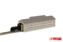 Rokuhan S070-1 Automatic Opening And Closing Door Engine House (Gray) (Z Scale)