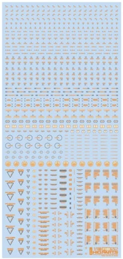 HiQparts 1/100 RB02 Caution Mark Decal Orange And Gray