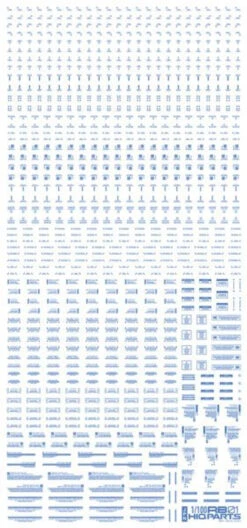 HiQparts 1/100 RB01 Caution Decals One Color Blue