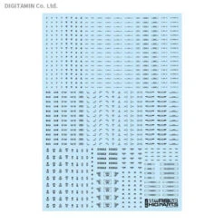 HiQparts 1/144 RB03 Caution Mark Decal One Color Dark Grey