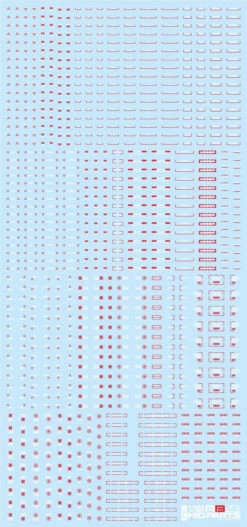 HiQparts 1/100 RB03 Caution Decals White & Red