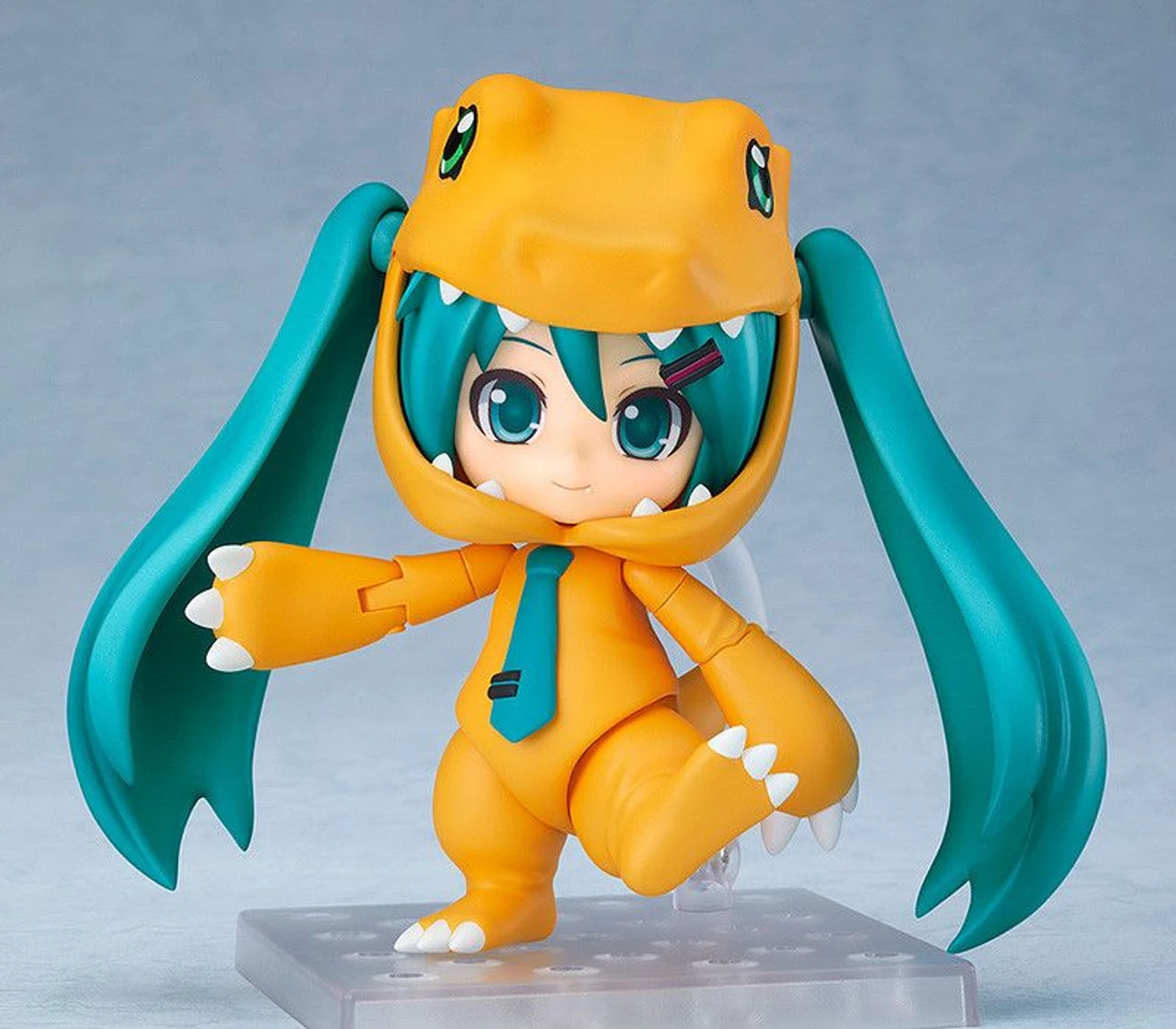 Good Smile Company Nendoroid Hatsune Miku: Kigurumi Agumon Ver. (Hatsune Miku / Digimon Adventure) - Image 6