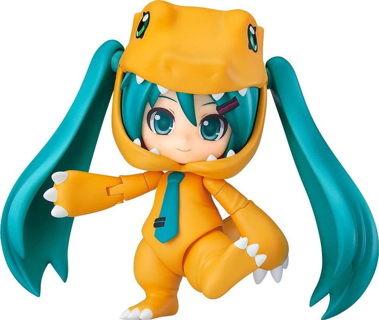 Good Smile Company Nendoroid Hatsune Miku: Kigurumi Agumon Ver. (Hatsune Miku / Digimon Adventure) - Image 5