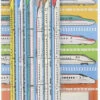 Shinkansen Pencil 2B Set With Eraser