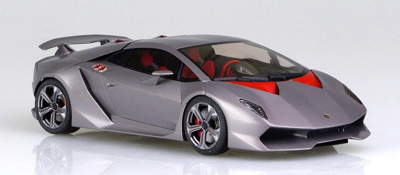 Aoshima The Super Car 1/24 Lamborghini Sesto Elemento '10 Plastic Model - Image 5