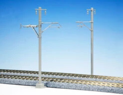 Kato 5-054 Single Wide Track Catenary Poles (12 Pcs) (HO Scale)