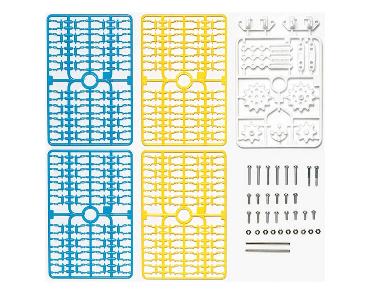 Tamiya 69925 Ladder-Chain (Blue/ Yellow) & Sprocket (White) Set - Image 2