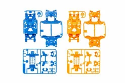 Tamiya 95386 Mini 4WD MS Chassis Set Light Blue/Orange