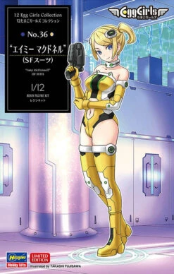 Hasegawa 1/12 12 Egg Girls Collection No.36 Amy McDonnell (Sci-Fi Suit) Resin Kit