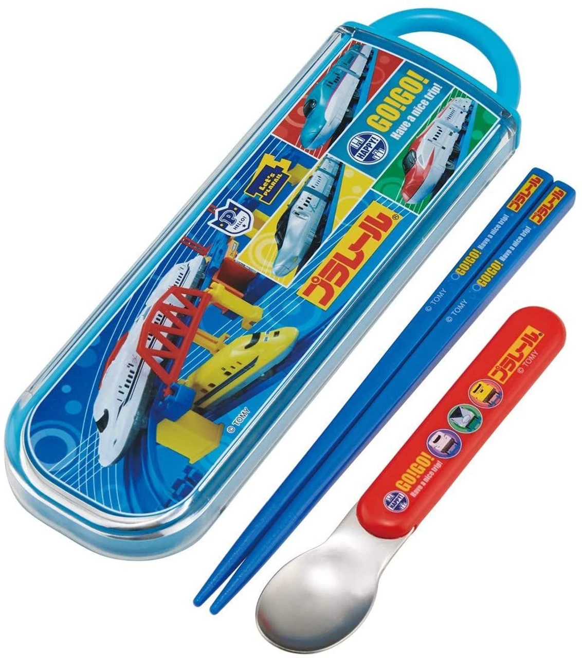 Skater Plarail Shinkansen Spoon & Chopsticks Set