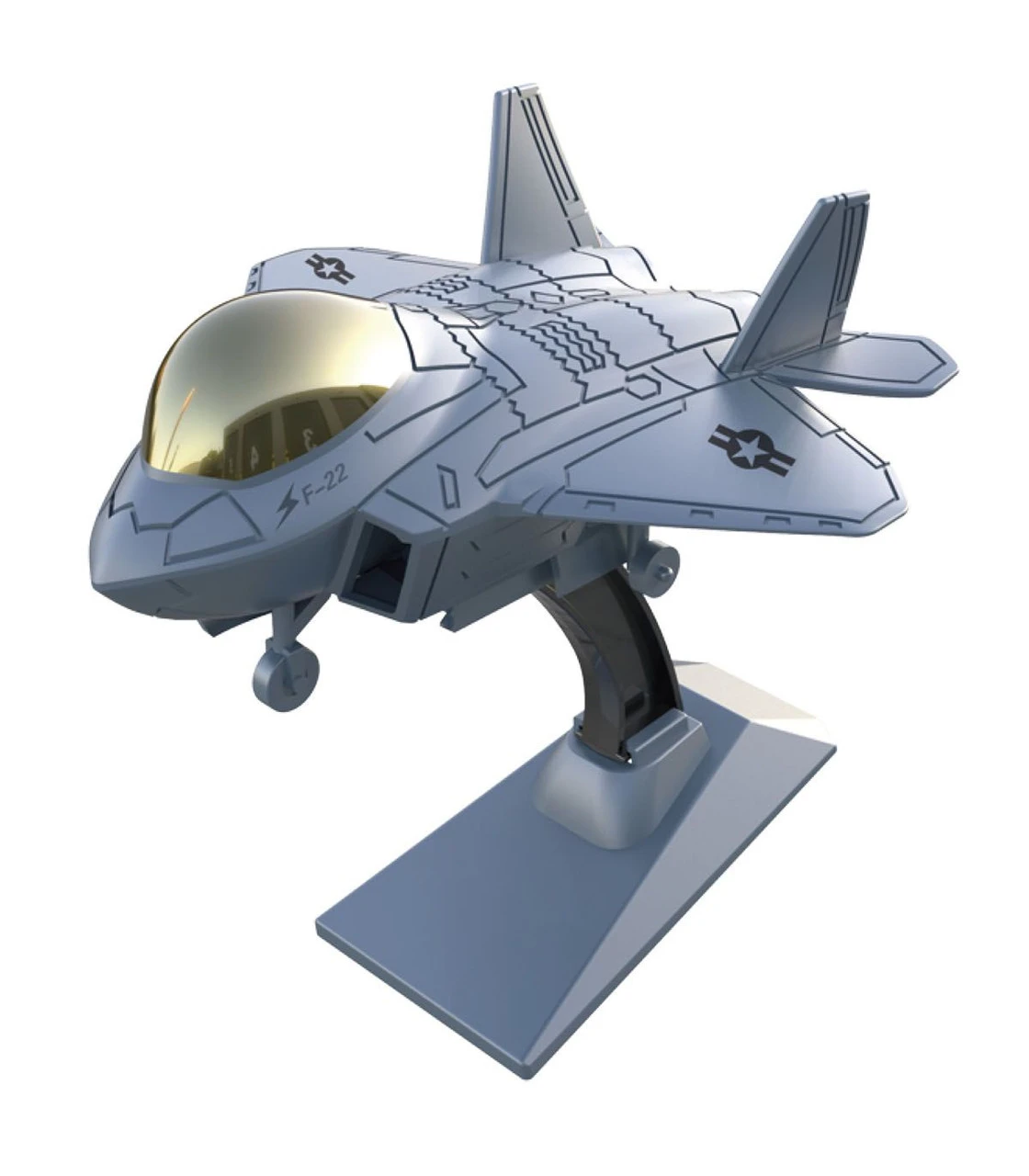 Doyusha Stealth Fighter (Gray) Deformed Plastic Model - Image 2