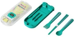 Slid Case Type Trio Plastic Set(Spoon, Fork, Chopsticks) Series E5 Tohoku Shinkansen 'Hayabusa'