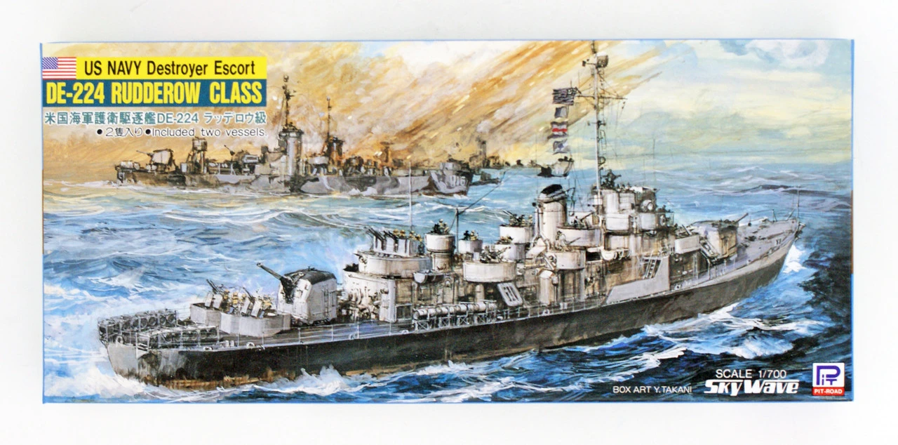 Pit-Road Skywave W-18 USN Escort Destroyer DD-224 Rudderow-class 1/700 Scale Kit