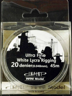 INFINI Model Ultra Fine White Lycra Rigging 20 Denier 45m (145ft)