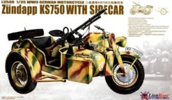 Great Wall Hobby 1/35 WWII German Motorcycle KS750 W/Sidecar Plastic Model