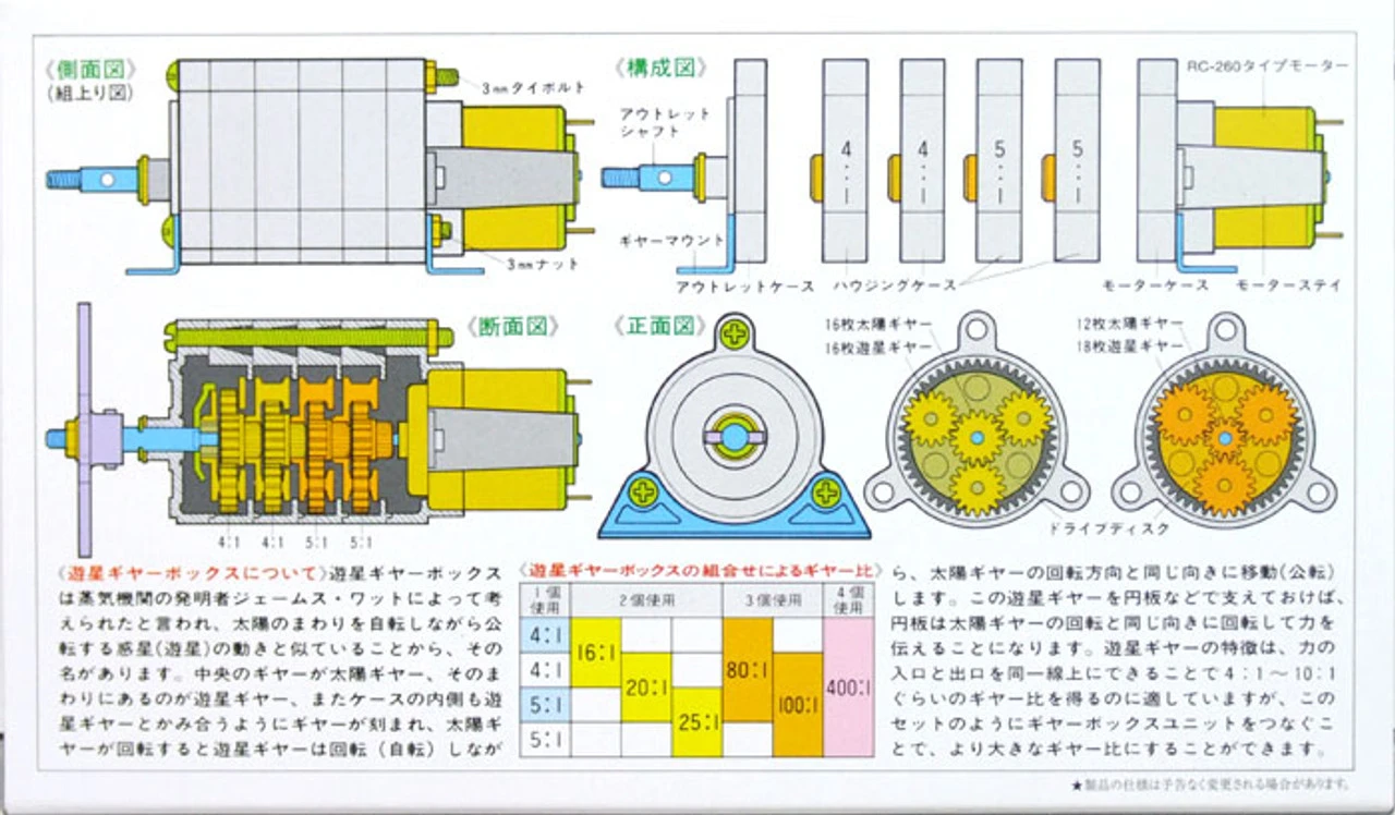 Tamiya 72001 Planetary Gear Box Set - Image 2